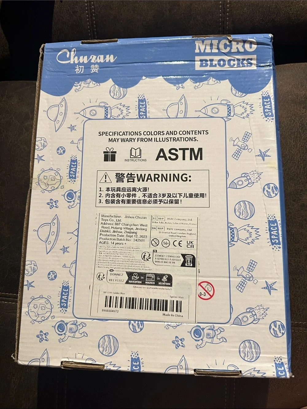 NEW SpiderMan Chuan CZ8827 Red & Blue Micro Block Figure - 3700pcs